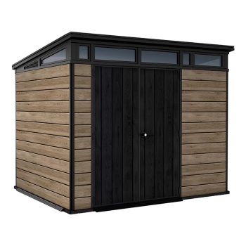 Signature Pent 9x7 műanyag kerti ház kőrisfa