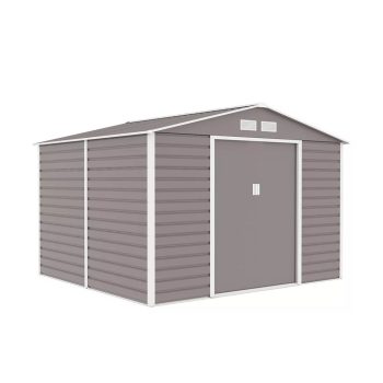 Oregon fém kerti tároló ház szürke-fehér