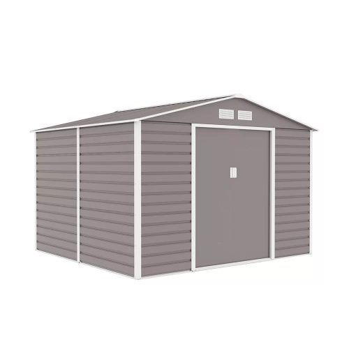 Oregon fém kerti tároló ház szürke-fehér