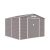Oregon fém kerti tároló ház szürke-fehér