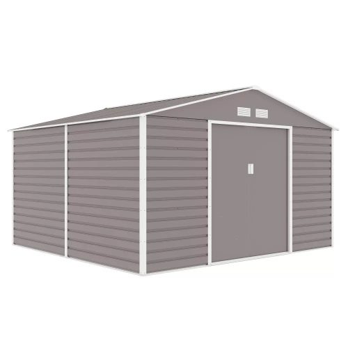 Utah fém kerti tároló ház szürke-fehér