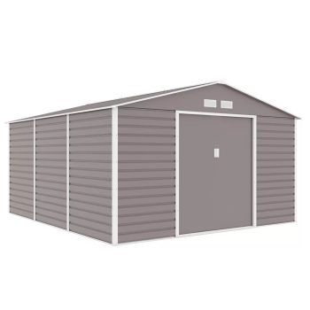 Oklahoma fém kerti tároló ház szürke-fehér