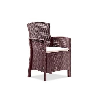 Lima műanyag kerti karfás szék cappuccino