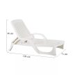 Miami műanyag kerti napozóágy fehér