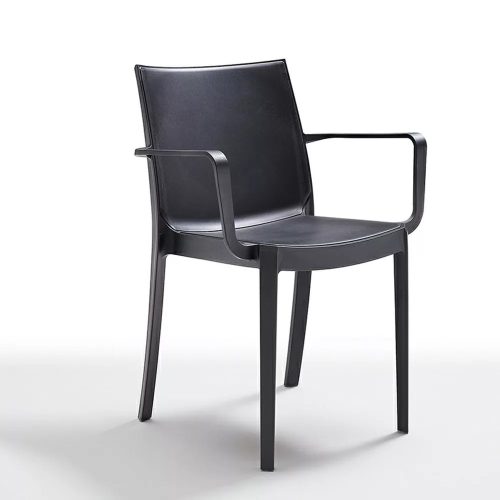 Victor műanyag kerti karfás szék grafit szürke