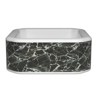   Avenli Oslo fekete márvány mintás felfújható jakuzzi, 170 x 170 x 70 cm, 760 l