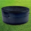 Avenli Saipan fekete bőrhatású dézsa jakuzzi, 184 x 73 cm, 1200 l
