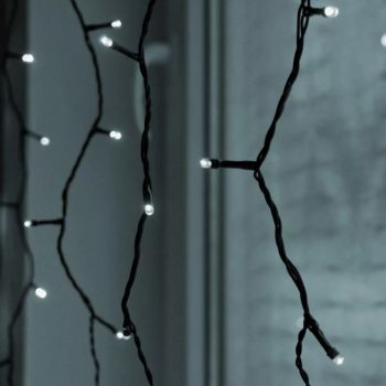   Kültéri toldható LED fényfüggöny, Hideg fehér, 100 x 400 cm, 280 LED