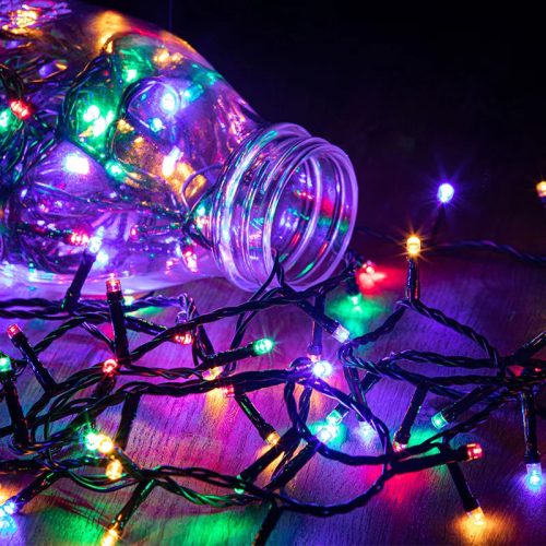 Kültéri toldható LED fényfüzér, Multi, 1000 cm, 100 LED