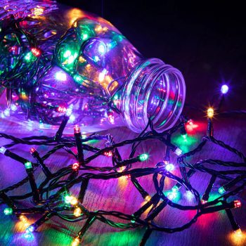   Kültéri toldható LED jégcsapfüzér, Multi, 300 x 40 cm, 101 LED