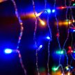 Crystalline toldható LED fényfüggöny, 120 x 120 cm, 144 db MULTI LED, átlátszó kábel, Kül- és beltér
