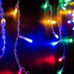 Crystalline toldható LED jégcsapfüzér, 200 x 90 cm, 138 db MULTI LED, átlátszó kábel, Kül- és beltér
