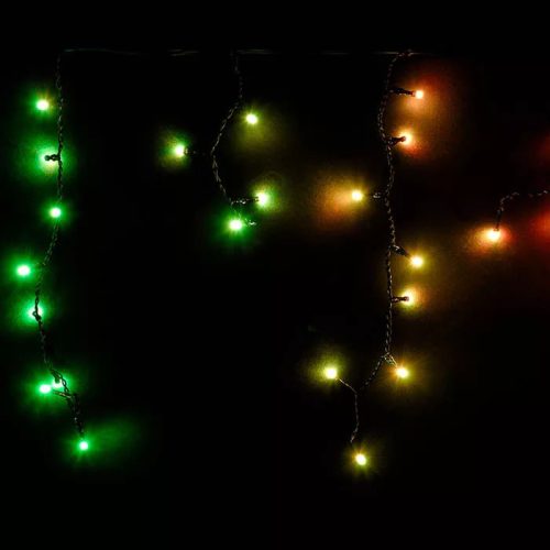 Heylight jégcsapfüzér, 300 x 40 cm, 100 RGB LED, fekete kábel, IP44, BT vezérlés