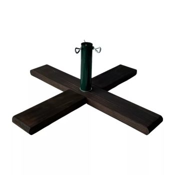   Crosswood műkarácsonyfa talp, zöld tartórúd, sötétbarna fenyőtalp