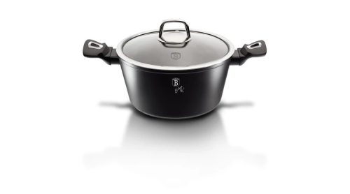 Berlinger Haus Black Silver magas lábas márvány bevonattal, fedővel, 20 cm