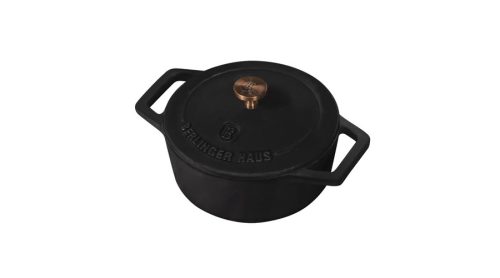 Berlinger Haus Black Rose öntöttvas mini fazék fedővel, 12 cm