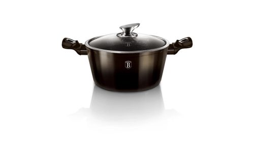 Berlinger Haus Metallic Shine Black Edition magas lábas márvány bevonattal, kétféle fedővel, 20