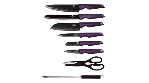 Berlinger Haus Purple Eclipse Collection 8 részes késkészlet tapadásmentes bevonattal, állvánnyal