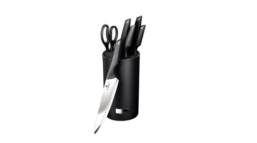 Berlinger Haus Black Silver Collection 7 részes rozsdamentes acél késkészlet állvánnyal