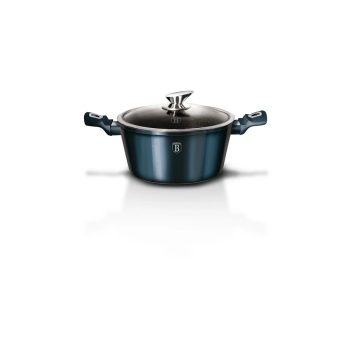   Berlinger Haus Metallic Aquamarine Line magas lábas márvány bevonattal, fedővel, 20 cm