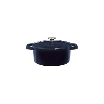   Berlinger Haus Metallic Aquamarine Line öntöttvas magas lábas fedővel, 24 cm