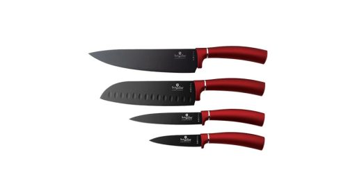 Berlinger Haus Metallic Burgundy Line 4 db-os késkészlet tapadásmentes bevonattal