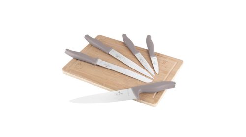 Berlinger Haus Taupe Collection 6 részes késkészlet bambusz vágódeszkával