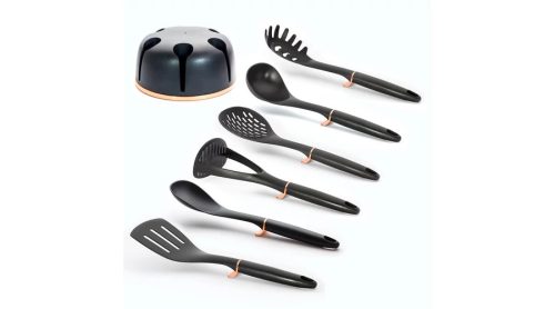 Berlinger Haus Black Rose Collection 6 részes nylon konyhai eszköz készlet állvánnyal