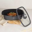 Berlinger Haus Antracit Collection pecsenyesütő, üveg fedővel, 32 x 21 x 10.6 cm, 6l, aroma gomb