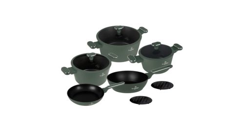 Berlinger Haus Matte Green Collection 10 részes edénykészlet titán bevonattal