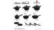 Berlinger Haus Matte Black Collection 15 részes edénykészlet titán bevonattal