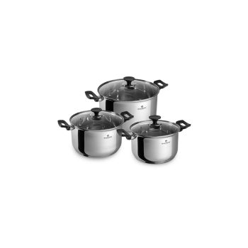   Blaumann Gourmet Line 6 részes rozsdamentes acél edénykészlet bakelit fogókkal
