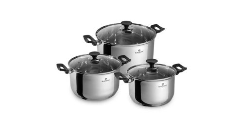 Blaumann Gourmet Line 6 részes rozsdamentes acél edénykészlet bakelit fogóval