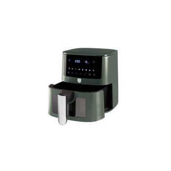   Berlinger Haus Matte Green Collection Air Fryer digitális forró levegős sütő átlátszó ablakkal, 5 L