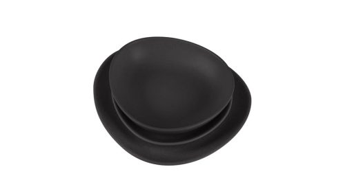 Berlinger Haus Matte Black Collection 18 részes matt kőedény étkészlet, ovális