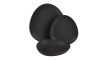 Berlinger Haus Matte Black Collection 18 részes matt kőedény étkészlet, ovális