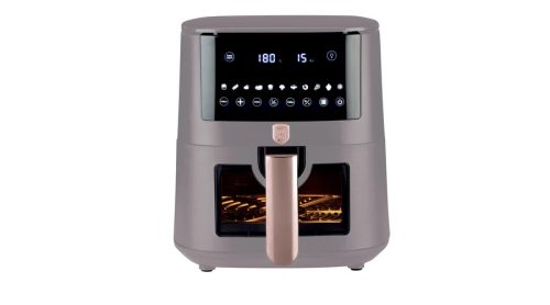 Berlinger Haus Taupe Collection Air Fryer digitális forró levegős sütő átlátszó ablakkal, 8 L