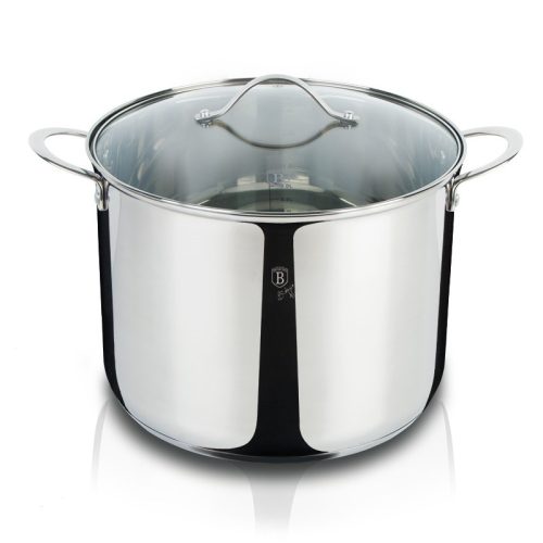 Berlinger Haus Silver Jewellery Collection rozsdamentes acél fazék hőálló üveg fedővel, 26 cm