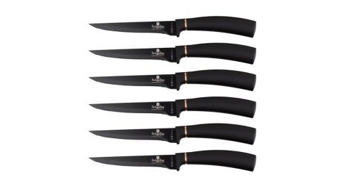 Berlinger Haus Black Rose Collection 6 db-os steak késkészlet tapadásmentes bevonattal