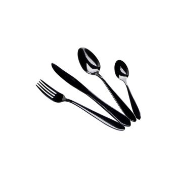   Berlinger Haus 6 személyes rozsdamentes acél evőeszköz készlet, fényes fekete