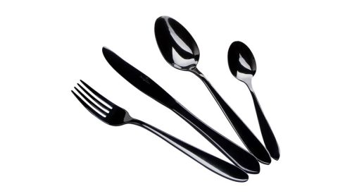 Berlinger Haus 6 személyes rozsdamentes acél evőeszköz készlet, fényes fekete