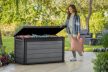 Cortina műanyag kerti tároló láda 380L szürke