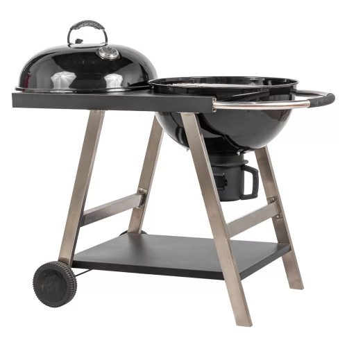 MIR709 Faszenes kerti grill sütő polccal és kerekekkel 56 cm
