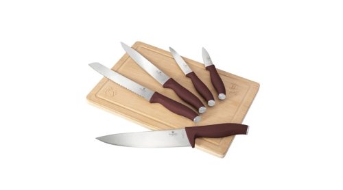Berlinger Haus Leonardo Collection 6 részes késkészlet bambusz vágódeszkával