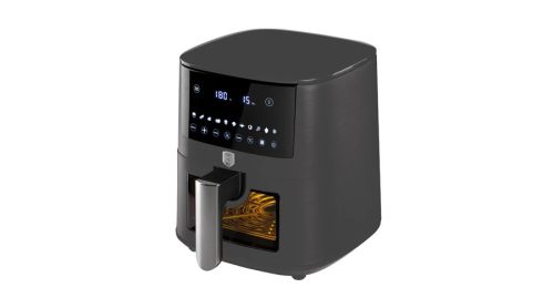 Berlinger Haus Antracit Collection Air Fryer digitális forró levegős sütő átlátszó ablakkal, 8 L