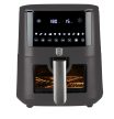 Berlinger Haus Antracit Collection Air Fryer digitális forró levegős sütő átlátszó ablakkal, 8 L