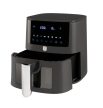 Berlinger Haus Antracit Collection Air Fryer digitális forró levegős sütő átlátszó ablakkal, 8 L