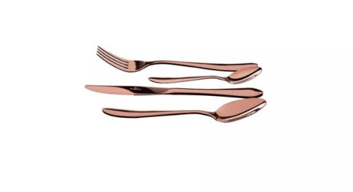 Berlinger Haus egyszemélyes rozsdamentes acél evőeszköz készlet rosegold színben