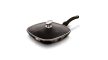 Berlinger Haus Metallic Line Shine Black Edition grill serpenyő márvány bevonattal, fedővel, 28 cm, 
