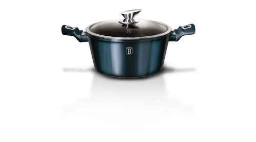 Berlinger Haus Metallic Aquamarine Line magas lábas márvány bevonattal, fedővel, 30 cm